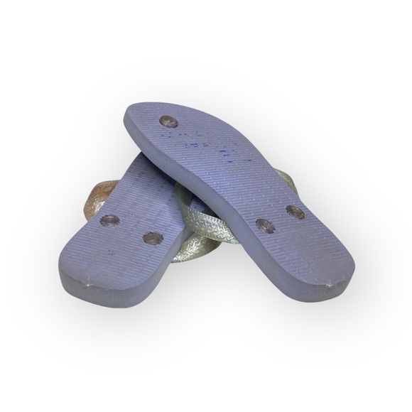 Havaianas x VOOZ ☼ Thong Flip Flop Sandals ☼ Decorative Crystalized Studs ☼ Grey - Picture 12 of 16